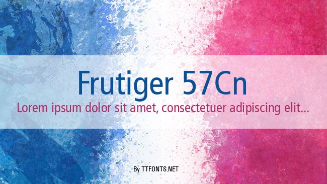 Frutiger 57Cn example